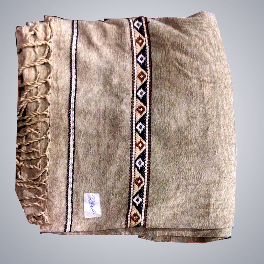 Skin Color Velvet Pure Dussa / Khamdar Shawl SHL-047 By Khan Culture Skin Color Velvet Pure Dussa / Khamdar Shawl SHL-047 By Khan Culture