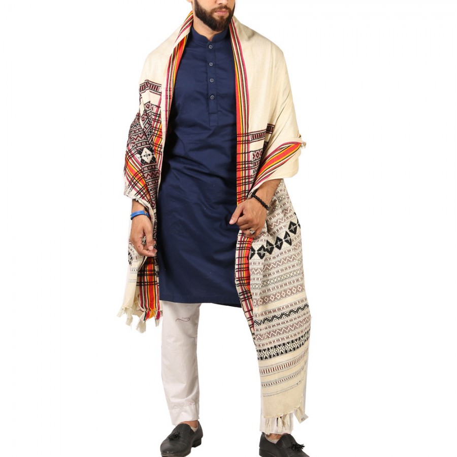 Boski Multi Color Sindhi Tharri Shawl SHL-112-25