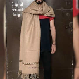 Brown Bannu Pashmina Handmade Sawati Dhussa Shawl ..