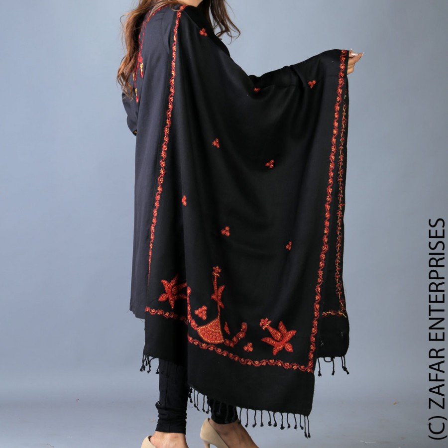 Black Handmade Karela Mufler / Stole SHL-284-2