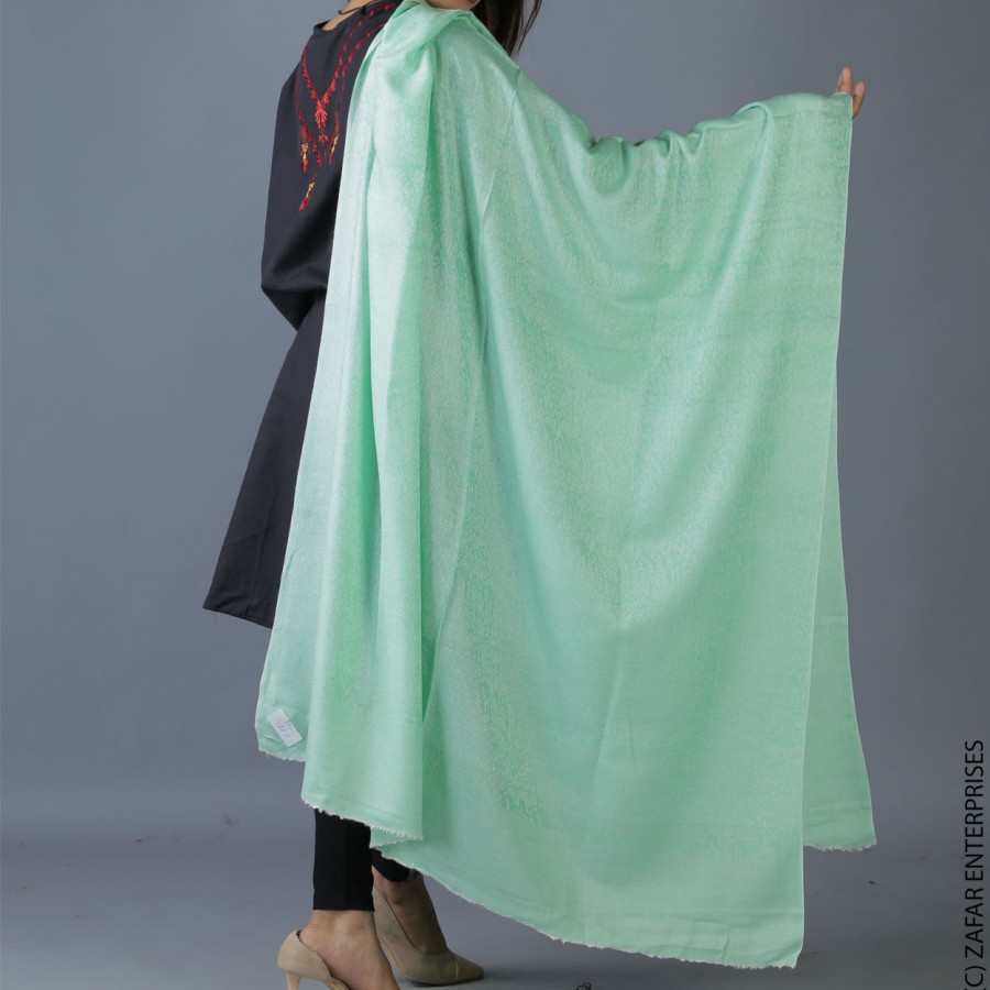 Green Sharing Pure woolen Shawl or Stole for Her SHL-288-3