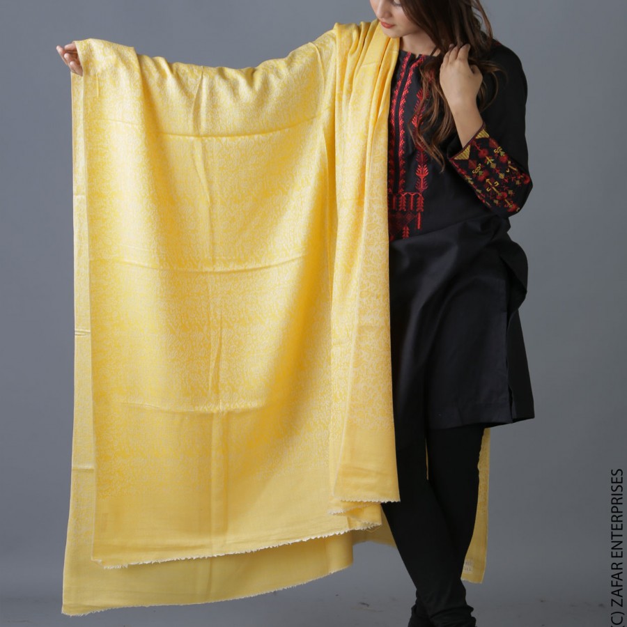 Yellow Sharing Pure woolen Shawl or Stole for Her SHL-288-2