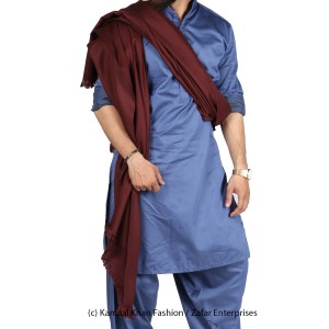 Mix Woolen Maroon (Sukh) Plain Kashmiri Lohi Shawl For Him SHL-066-7 Mix Woolen Maroon (Sukh) Plain Kashmiri Lohi Shawl For Him SHL-066-7