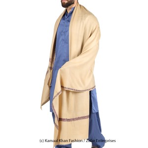 Light Brown Kashmiri Kingri Work (Handmade) Shawl For Him SHL-175-4 Light Brown Kashmiri Kingri Work (Handmade) Shawl For Him SHL-175-4