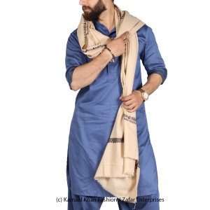 Tea Pink Kashmiri Kingri Work (Handmade) Shawl For Him SHL-175-3 Tea Pink Kashmiri Kingri Work (Handmade) Shawl For Him SHL-175-3