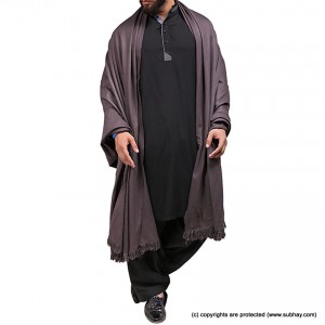 Mix Woolen Dark Grey Plain Kashmiri Shawl For Him SHL-066-5 Mix Woolen Dark Grey Plain Kashmiri Shawl For Him SHL-066-5