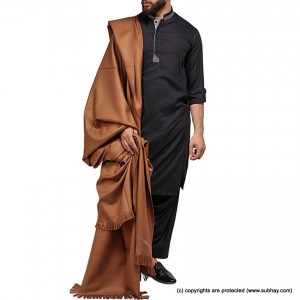 Mix Woolen Dark Badami Brown Color Kashmiri Lohi Shawl SHL-066 Mix Woolen Dark Badami Brown Color Kashmiri Lohi Shawl SHL-066