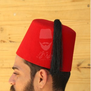 Red Turkish Fez Cap or Sultan Top with Tassel TFC - 36-2