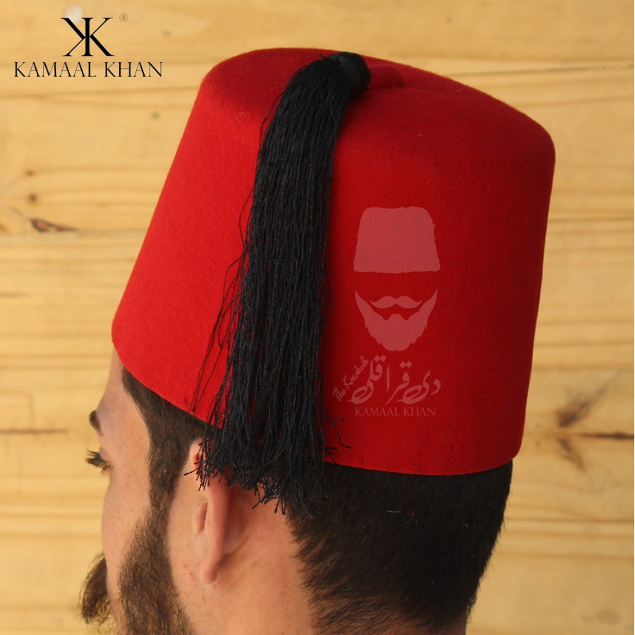 Red Turkish Fez Cap or Sultan Top with Tassel TFC - 36-2