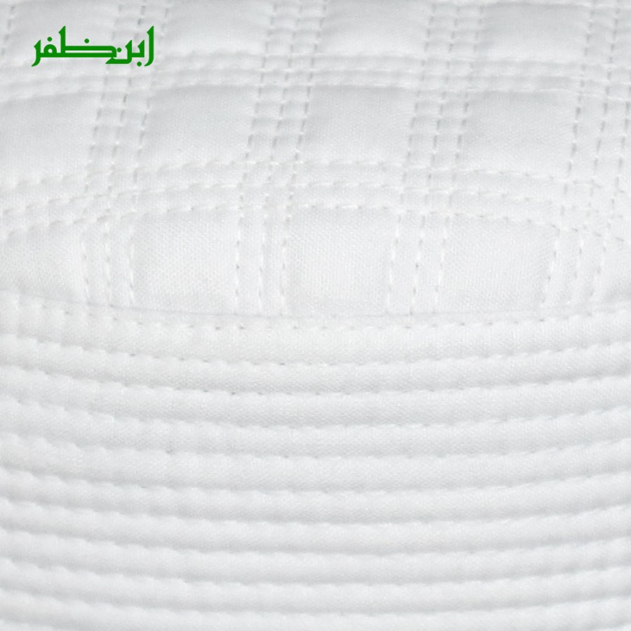 White Premium Quality Quilted Turban Cap / Hat / Kufi (Barkat Koofi)  IBZ-402-12