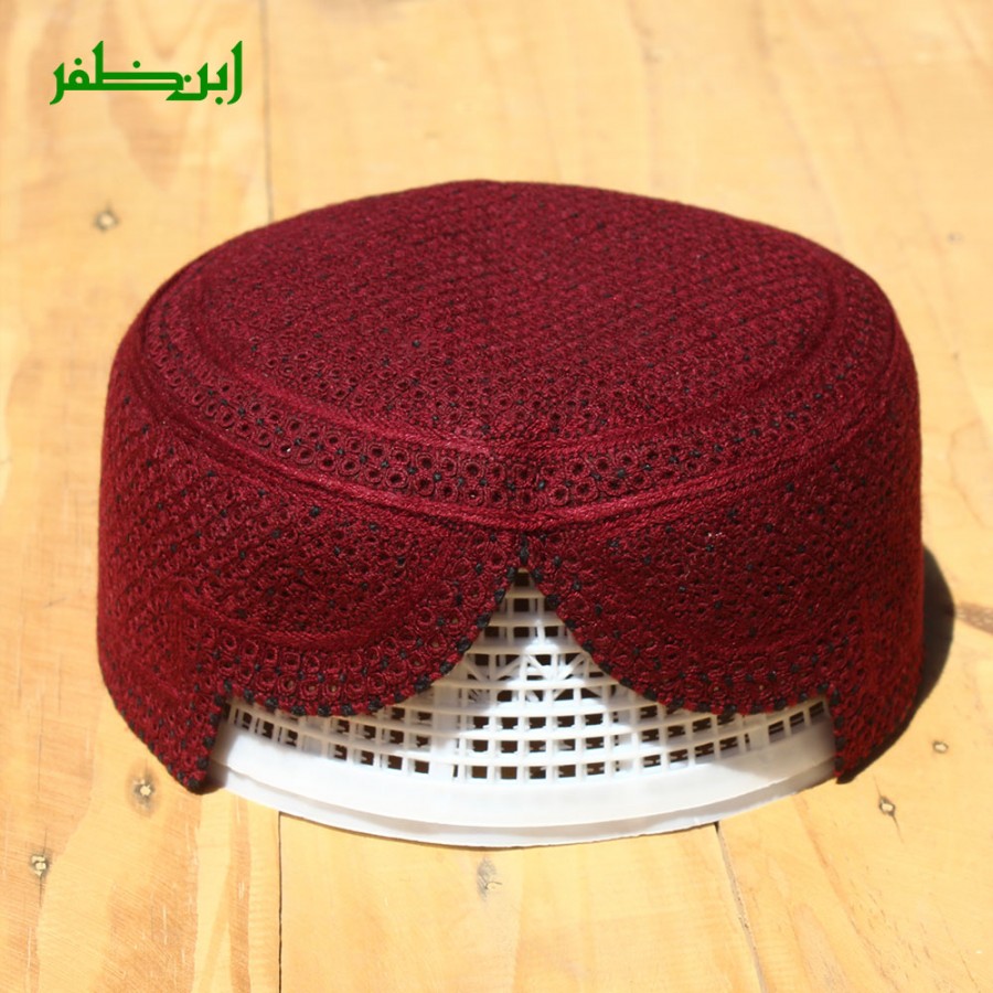 Maroon Rumali Sindhi Cap or Topi MKC-944