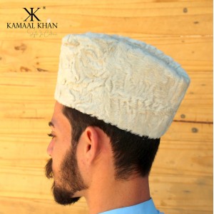 Beige Persian Lamb / Karakul / Camel Skin Jinnah / Karakuli Cap  D-41-1