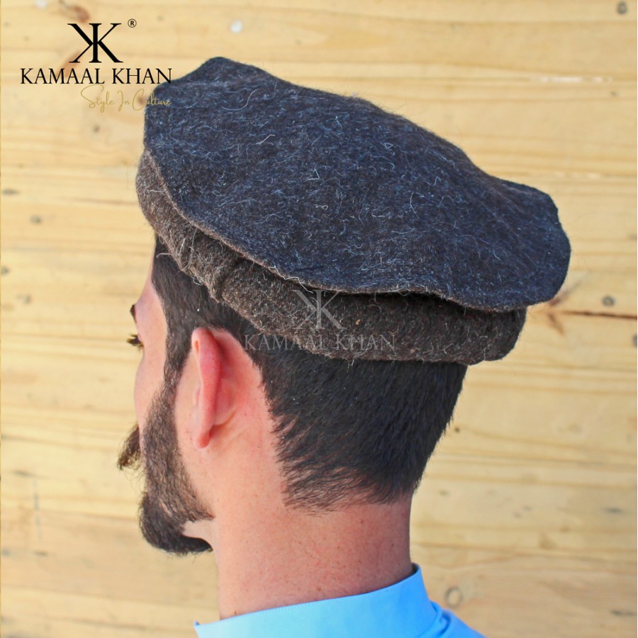 Dark Brown - Afghan Pakul Chitrali Cap Pakol Hat Peshawari Handmade 100% Fine Quality HCC-23