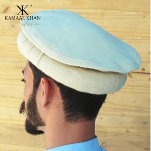 Off White - Afghan Pakul Chitrali Cap Pakol Hat Peshawari Handmade 100% Fine Quality HCC-26
