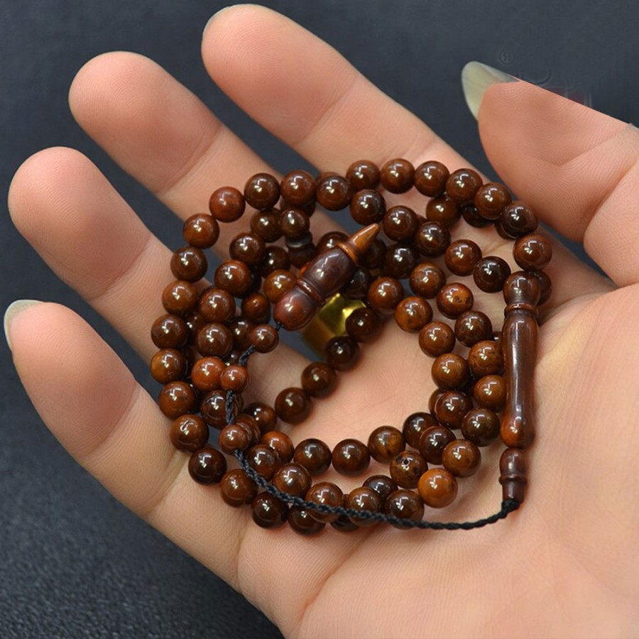 Dark Brown 100 Beads 6mm Turkish Kuka, Kundi Wooden Beads Tasbih | Zikr Tasbeeh TS-23-8