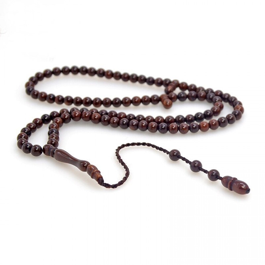 Buy Dark Brown 100 Beads 6mm Turkish Kuka, Kundi Wooden Beads Tasbih ...