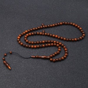 Dark Brown 100 Beads 4mm Turkish Kuka, Kundi Wooden Beads Tasbih | Zikr Tasbeeh TS-23-8