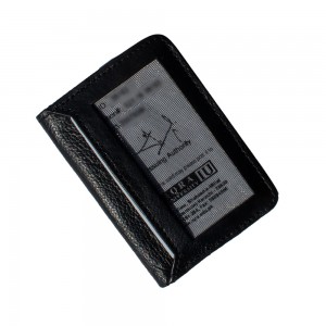 Black Genuine Leather Men's Minimalist Cardholder Wallet