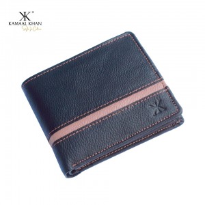 Genuine Mild Leather Two-Tone Men's Wallet | Zipper Coin Purse Wallet For Men Tri-fold Clasp (Brown & Black)