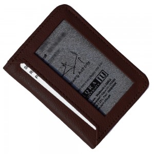Dark Brown Genuine Leather Men's Minimalist Cardholder Wallet
