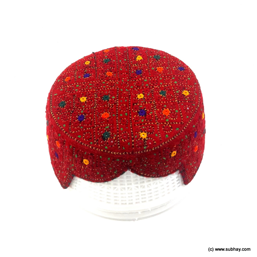 Buy Red Bugti / Balochi Cap or Topi MKC-757 In Pakistan at Lowest Price