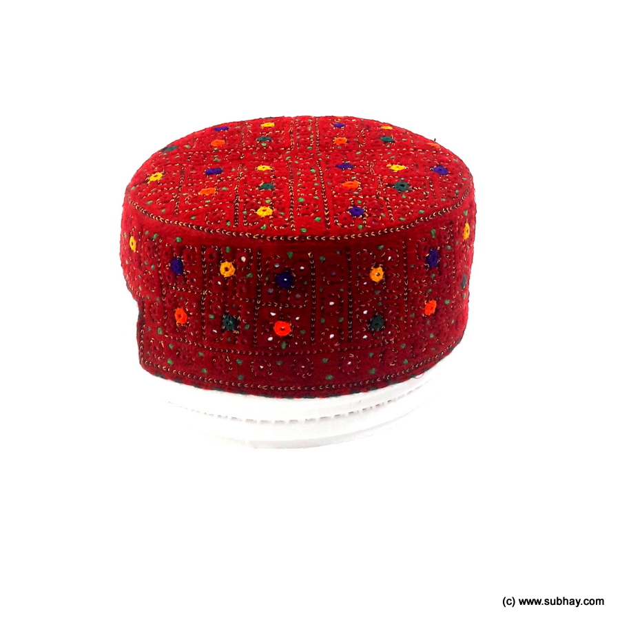 Buy Red Bugti / Balochi Cap or Topi MKC-757 In Pakistan at Lowest Price