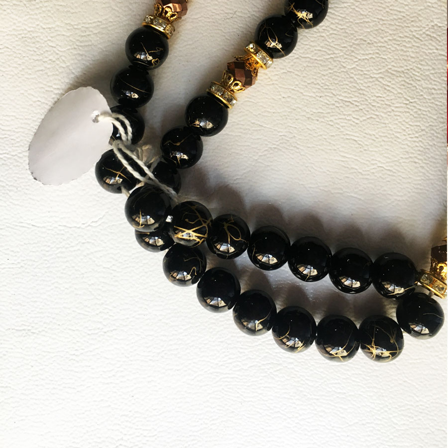 Buy Black Zircon 33 Beads Tasbih | Zikr Tasbeeh (Best For Gift) TS-70 ...