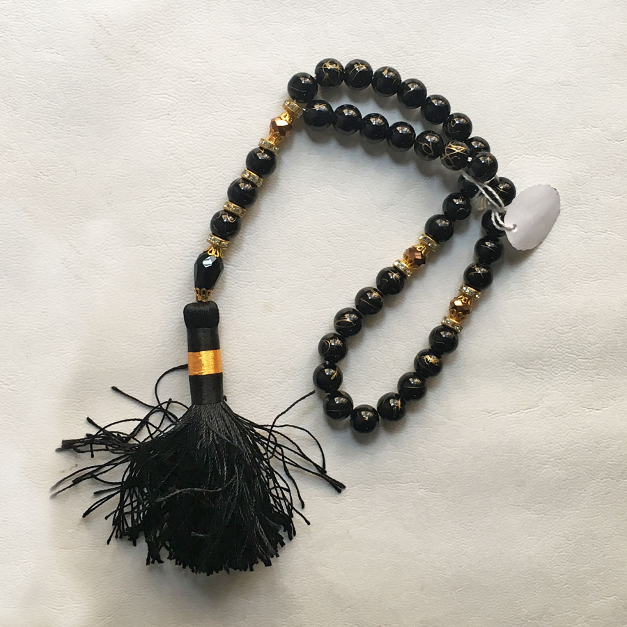 Buy Black Zircon 33 Beads Tasbih | Zikr Tasbeeh (Best For Gift) TS-70 ...