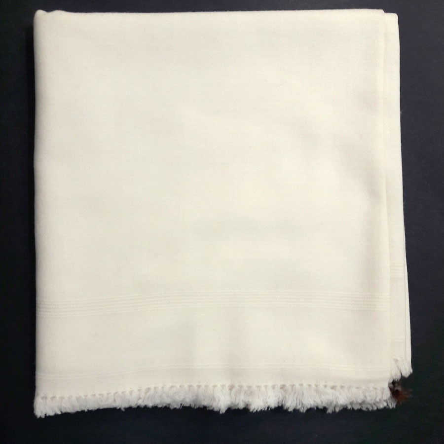 Off White Pure Woolen Handmade Kashmiri Lohi Shawl SHL-131