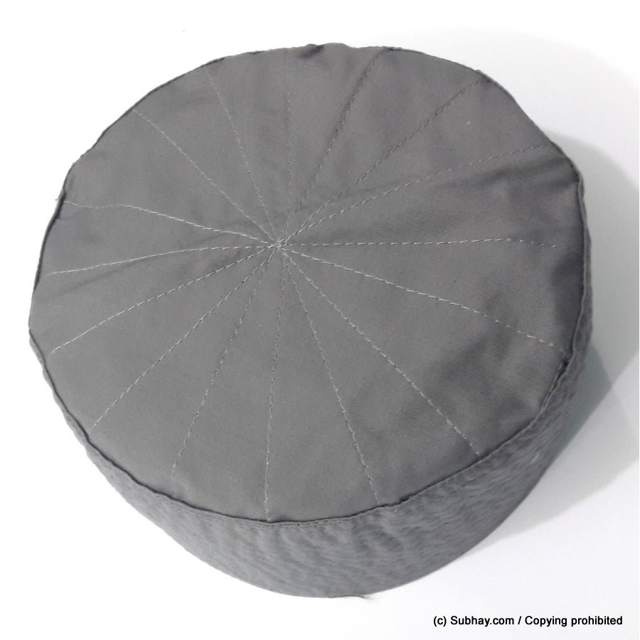 Buy Grey Cotton Woven AKA Junaid Jamshed [Cloth Contrasting] Prayer Cap ...