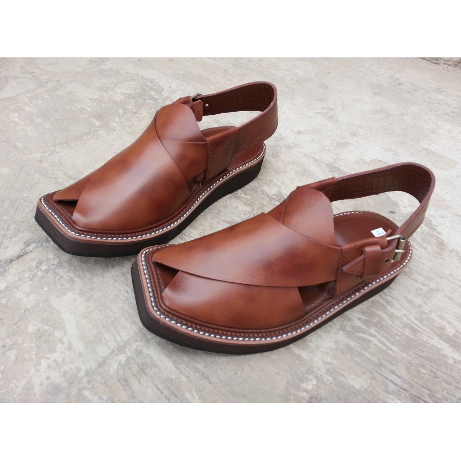 Pashawari Chapal Sandal Handmade Leather Kaptan style Captan 