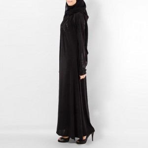 Fine Quality Women's Polyster Abaya / Burqa AME-004 - Black