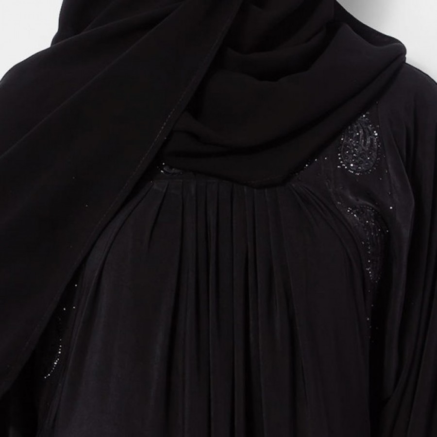 Fine Quality Women's Polyster Abaya / Burqa AME-005 - Black