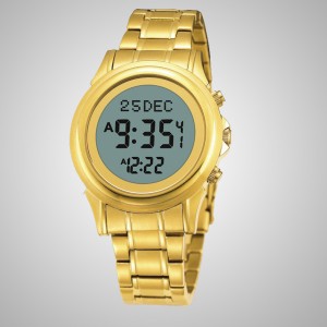 Al-Haramain Azan Watch HA-6382 FG (Golden) - For Women