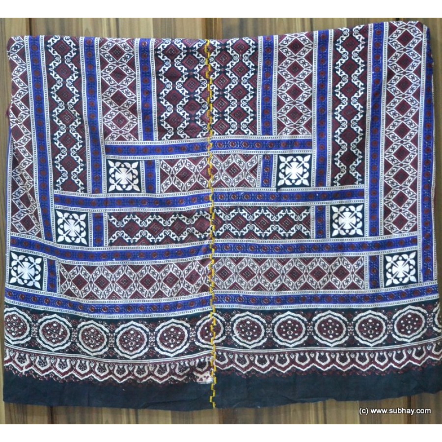 Buy PURE COTTON HIGH QUALITY 2 PIECE BLOCK PRINTED SINDHI AJRAK SA-18 (BLUE  AND WHITE) - Online in Pakistan