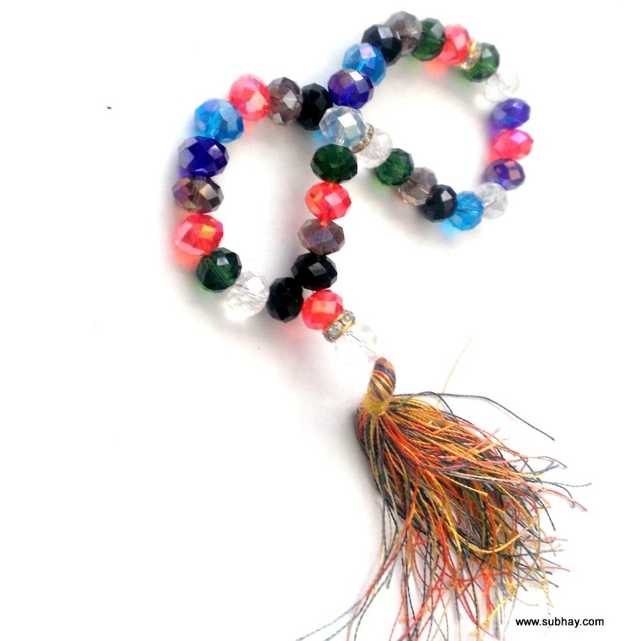 Buy Crystal Multi-Color 33 Beads Tasbih / Zikr Tasbih TS-10 - Online in ...