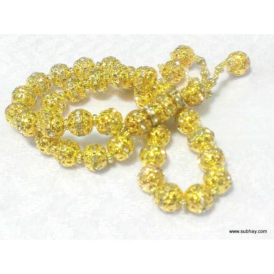 Golden Light Weight Handcrafted 33 Beads Tasbih / Zikr Tasbih TS-16